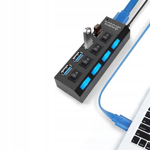 HUB USB ROZDZIELACZ 4 PORTÓW ROZGAŁĘŹNIK USB 3.0 na Arena.pl