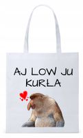 Dla Dziewczyny Żony Torba Eco Biała Shopper Z Nadrukiem Ze Zdjęciem