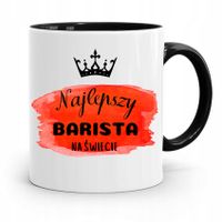 Dla Baristy Baristki Kawiarki Kubek Czarny Prezent Z Nadrukiem Ze Zdjęciem