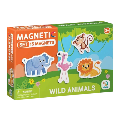 Zestaw Magnesów Dzikie Zwierzęta 15 Elementów Kolorowych Uroczych Magnesów na Arena.pl