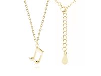 ZŁOCONY SREBRNY NASZYJNIK GŁADKA NUTA NUTKA POŁYSK