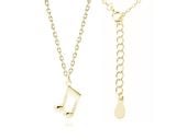 ZŁOCONY SREBRNY NASZYJNIK GŁADKA NUTA NUTKA POŁYSK