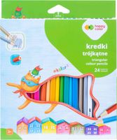 Kredki drewniane trójkątne, 24 kol.1398 A'10