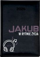KALENDARZ A5 2026 DZIENNY terminarz Z NADRUKIEM DLA MUZYKA PREZENT