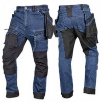 SPODNIE ROBOCZE DENIM WZMOCNIENIA CORDURA GRANATOWE ROZMIAR M 81-361 NEO