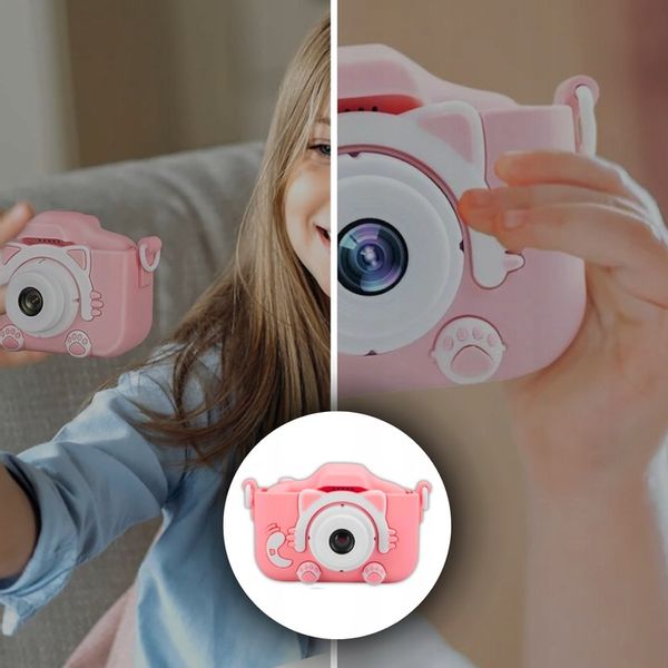 APARAT CYFROWY DLA DZIECI KOTEK Z KARTĄ PAMIĘCI FOTGRAFICZNY + GRATIS zdjęcie 12