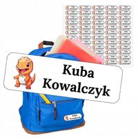 Naklejki Imienne Na Ubrania TERMO NAPRASOWANKI Imienniki METKI Zestaw