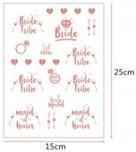 tatuaże team bride rose gold zestaw panieński [62j]