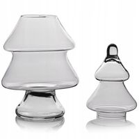 PROMOCJA !! CHOINKA SZKLANA rozkładana H40cm na święta pojemnik na słodycze