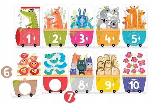 nauka liczenia Puzzle z dziurką CzuCzu Pociąg do liczenia 30 el. na Arena.pl