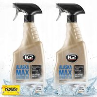 2 X K2 ALASKA ODMRAŻACZ DO SZYB SZYBY SAMOCHODOWYCH ROZPUSZCZA LÓD +