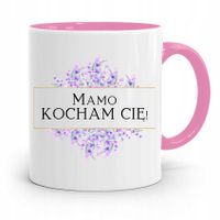 Kubek Różowy Prezent Dla Mamy Mamo Kocham Cię! Z Nadrukiem Ze Zdjęciem