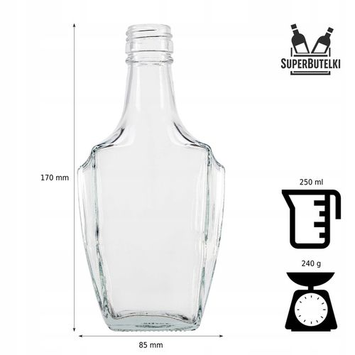 10x Butelki szklane Bonaparte 250 ml na bimber wino NALEWKI WÓDKĘ SOK na Arena.pl