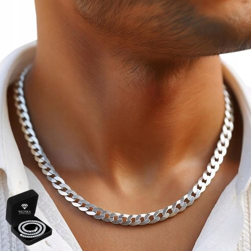 ŁAŃCUCH Srebrny Męski Łańcuszek SREBRO pr.925 5mm Pancerka + GRATIS na Arena.pl