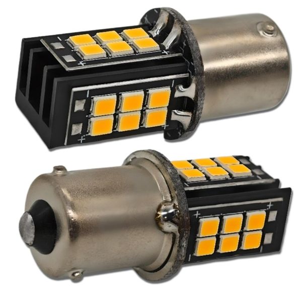 żarówka LED BAU15S 12V CANBUS pomarańczowa zdjęcie 10