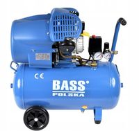 KOMPRESOR OLEJOWY DWUTLOKOWY SPRĘŻARKA BASS POLSKA 50 60L 2 CYLINDRY