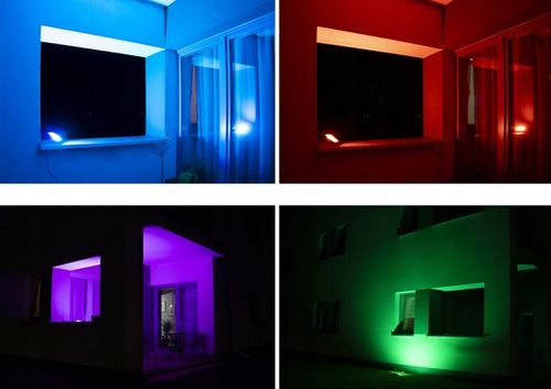ZEWNĘTRZNE KOLOROWE OŚWIETLENIE LED ŚWIĄTECZNE LAMPKA ILUMINACJA FLASH IP66 na Arena.pl