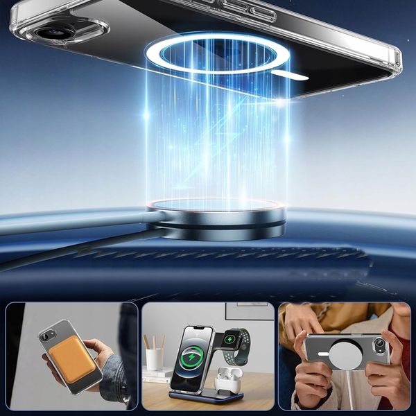 Etui do MagSafe WZMACNIANE 360° CLEAR CASE + 2x SZKŁO do IPHONE 16e zdjęcie 5