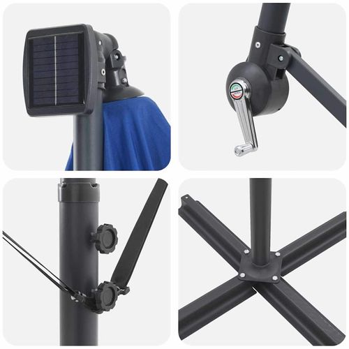 Parasol banana na wysięgniku lazurowy błękit 294 x 294 x 248 cm na Arena.pl