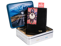 pionowy portfel męski ze skóry naturalnej rfid - peterson