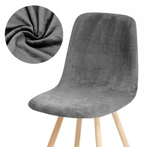 POKROWIEC NA KRZESŁO SKANDYNAWSKIE SZARY WELUR ELASTYCZNY GRUBY UNIWERSALNY na Arena.pl