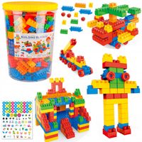 2 x KLOCKI PLASTIKOWE 400szt W POJEMNIKU 400szt + KOŁA OGROMNY ZESTAW MATAD