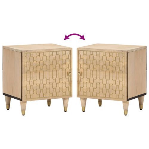 Szafka nocna, 40x33x46 cm, lite drewno mango na Arena.pl