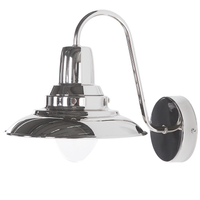 Lampa ścienna metalowa srebrna LUZA