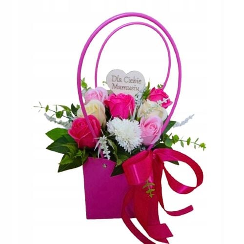 Flowerbox na Dzień Mamy Kwiaty Mydlane prezent urodziny rocznica ślub na Arena.pl