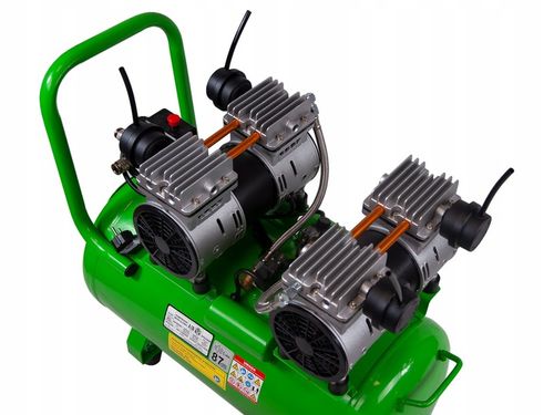 Kompresor Sprężarka 50l Bezolejowy 4 Tłoki 3kW Nabicie 1:06 Zestaw na Arena.pl