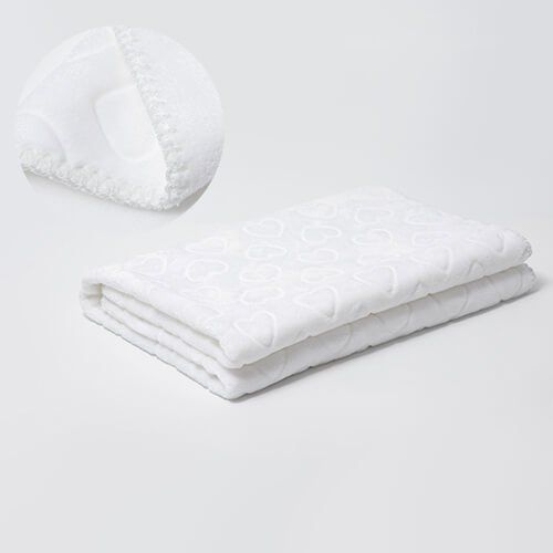 Kocyk Minky z sercami do sublimacji - biały 127 x 152 cm na Arena.pl