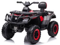 QUAD NA AKUMULATOR 4 SILNIK 80W AKU 24V7AH EKOSKÓRA KOŁA EVA CZERWONY
