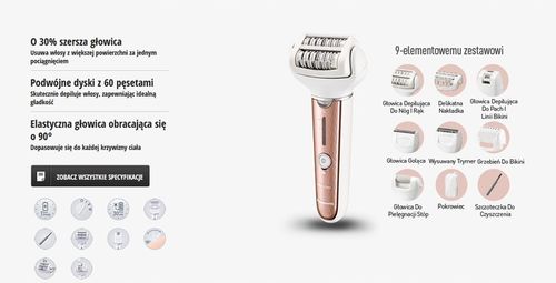 Panasonic ES-EL8A Depilator podwójne dyski 60peset na Arena.pl