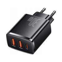 Ładowarka sieciowa Baseus 2 x USB-A + 1 x USB-C QC 30W Czarna