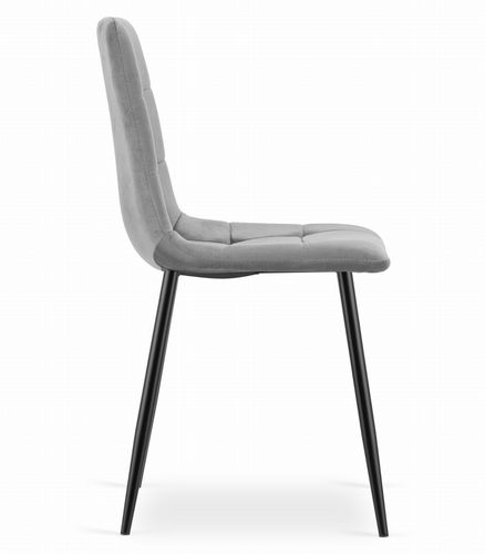 Krzesło KARA - jasny szary aksamit / nogi czarne x 2 na Arena.pl