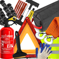 Gaśnica Trójkąt Kamizelka Wkręty do Naprawy Opon Sznurki Linka Torba Murska