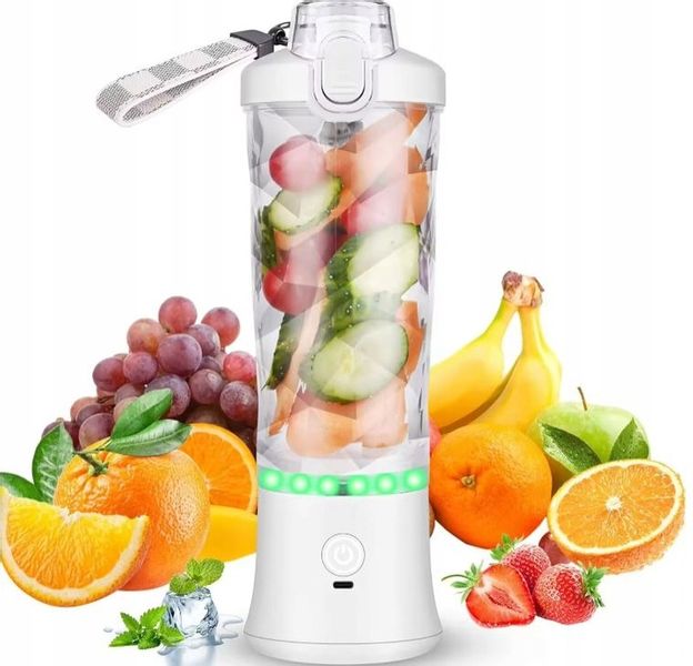 BLENDER SHAKER TURYSTYCZNY DIODY LED USB-C AKUMULATOR 600ML BEZPRZEWODOWY zdjęcie 6