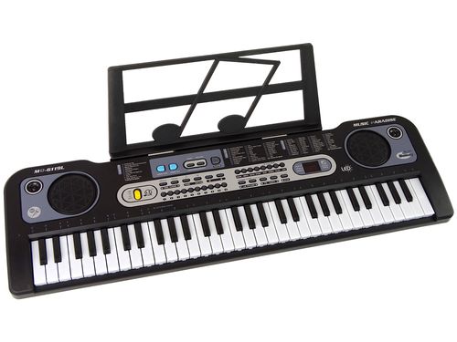 Keyboard z Mikrofonem Instrument Muzyczny Czarny na Arena.pl