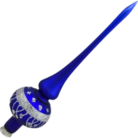 Bombka choinkowa szklana: Czubek na choinkę: Kobaltowa Korona