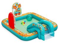 bestway dmuchany plac zabaw retro zjeżdżalnia + zraszacz + piłki 53164