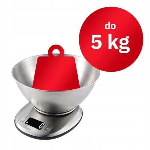 Waga kuchenna WEBBER EK4390 INOX stal nierdzewna LCD 5kg 1g misa na Arena.pl