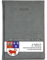 KALENDARZ A5 2026 DZIENNY książkowy z nadrukiem uv starostwo powiatowe
