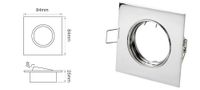 Oprawa LED line® kwadratowa ruchoma,chrom,odlew