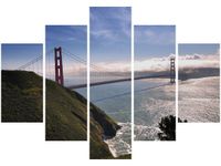 105CM 150CM OBRAZ 5 ELEM GOLDEN GATE BRITTA HEISE DRUK