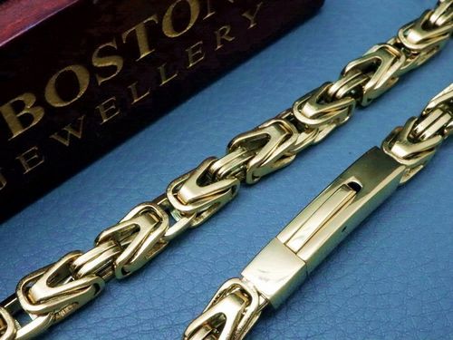 GRUBY ZŁOTY ŁAŃCUSZEK NA SZYJĘ SPLOT KRÓLEWSKI na Arena.pl