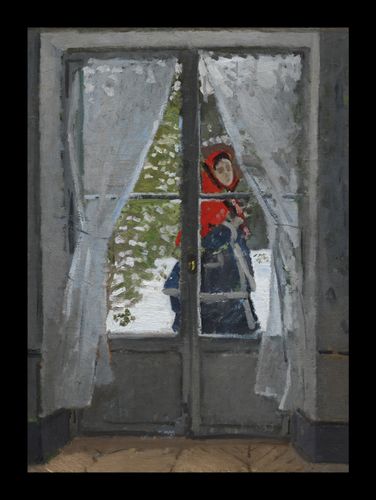 Plakat 13x18cm The Red Kerchief, Monet Vintage do Salonu na Arena.pl