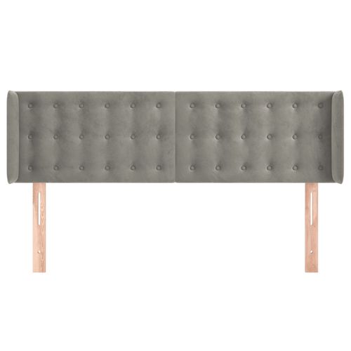 Zagłówek uszak, jasnoszary, 147x16x78/88 cm, aksamit na Arena.pl