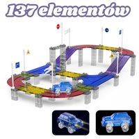 ZABAWKOWY  MAGNETYCZNY TOR SAMOCHODOWY WYŚCIGOWY