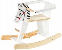 Drewniany Koń Na Biegunach Konik z Barierkami 12m+