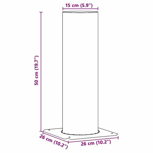 Przedłużenie głowicy komina Srebrny 26 x 26 x 50 cm na Arena.pl